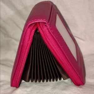 ROSE colored Genuine leather mini credit card Case